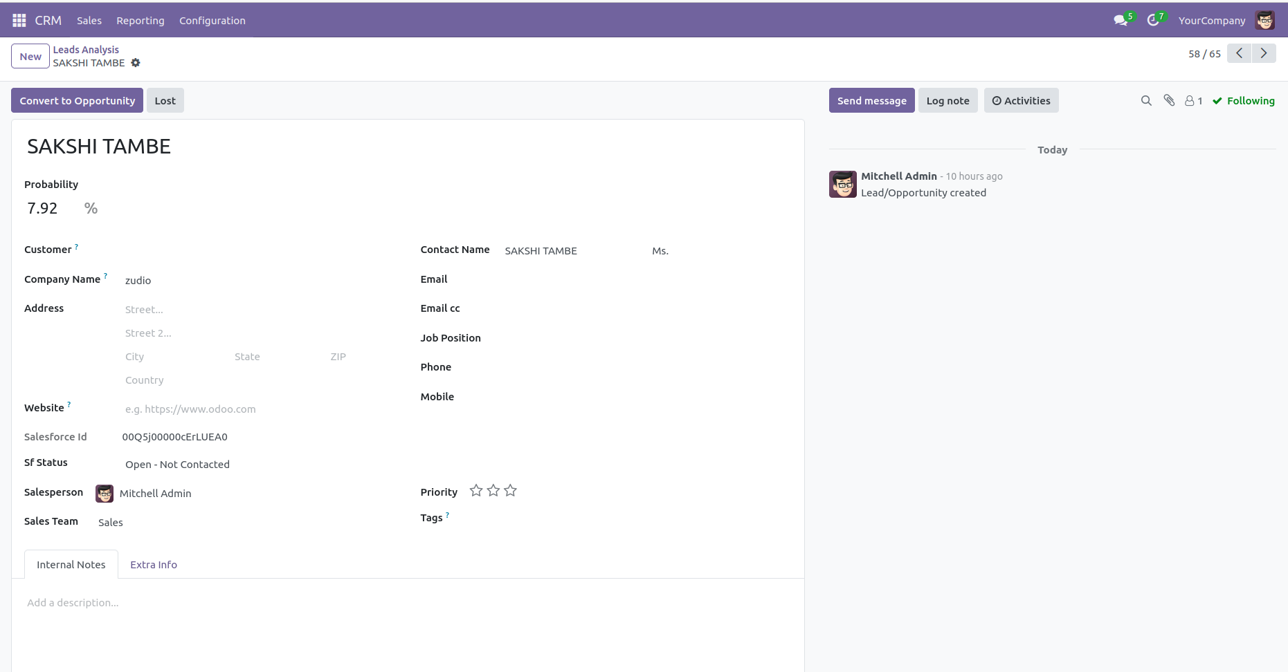 Pragmatic Odoo Salesforce Connector 