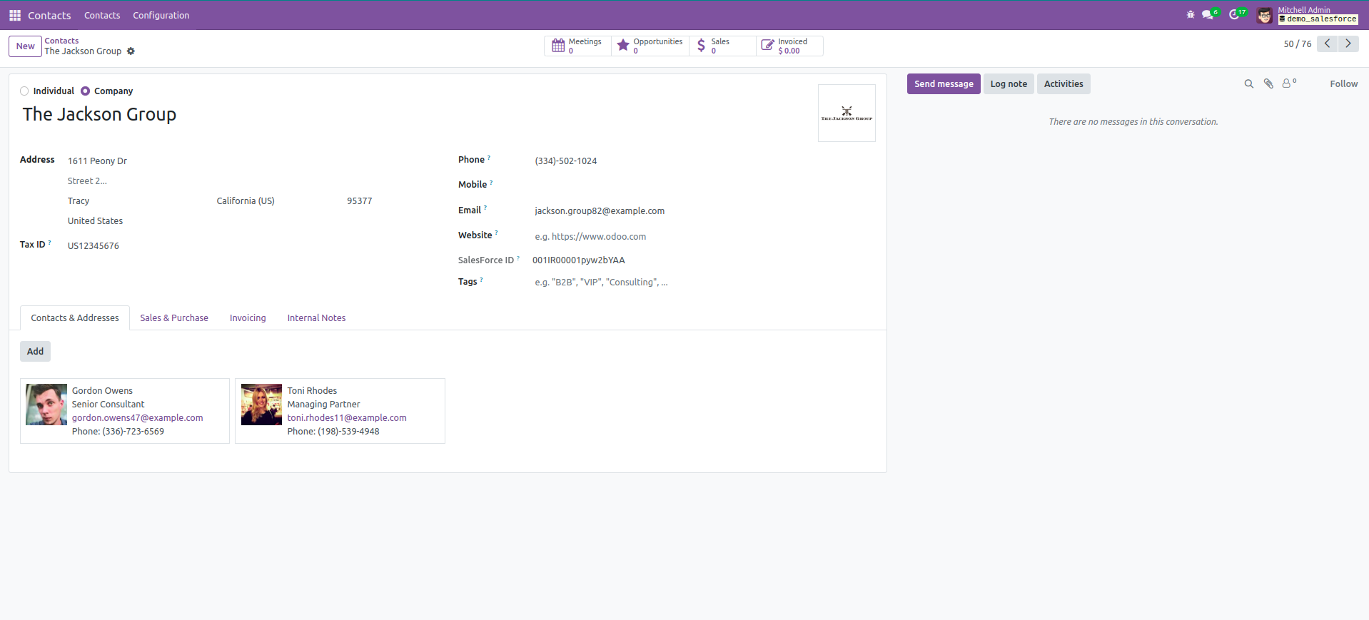 Pragmatic Odoo Salesforce Connector 