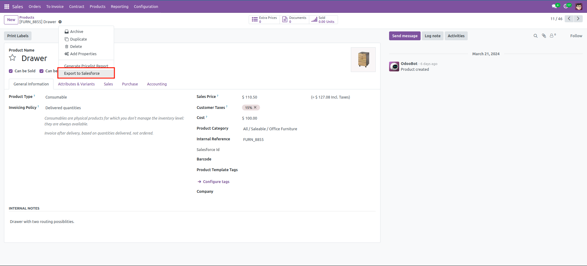 Pragmatic Odoo Salesforce Connector 